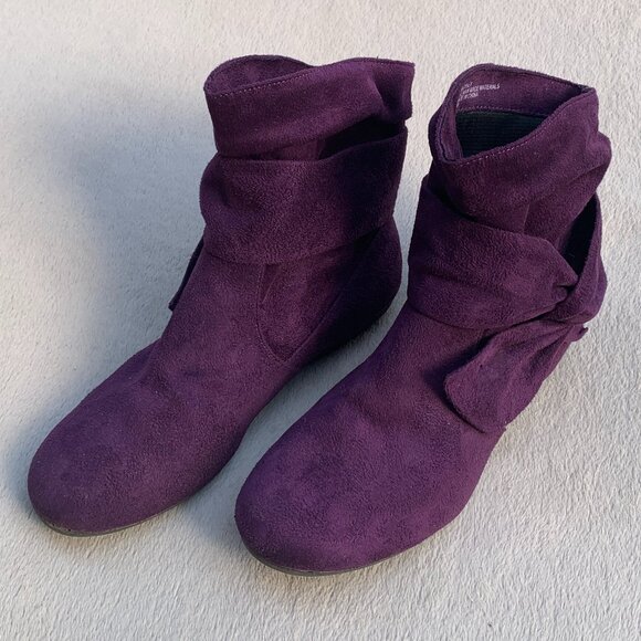 Rampage Buckley Faux Suede Slouch Booties Sz 7.5 - Picture 7 of 16